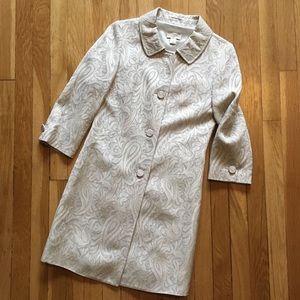 Ann Taylor Loft brocade coat size 0